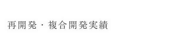 再開発・複合開発実績