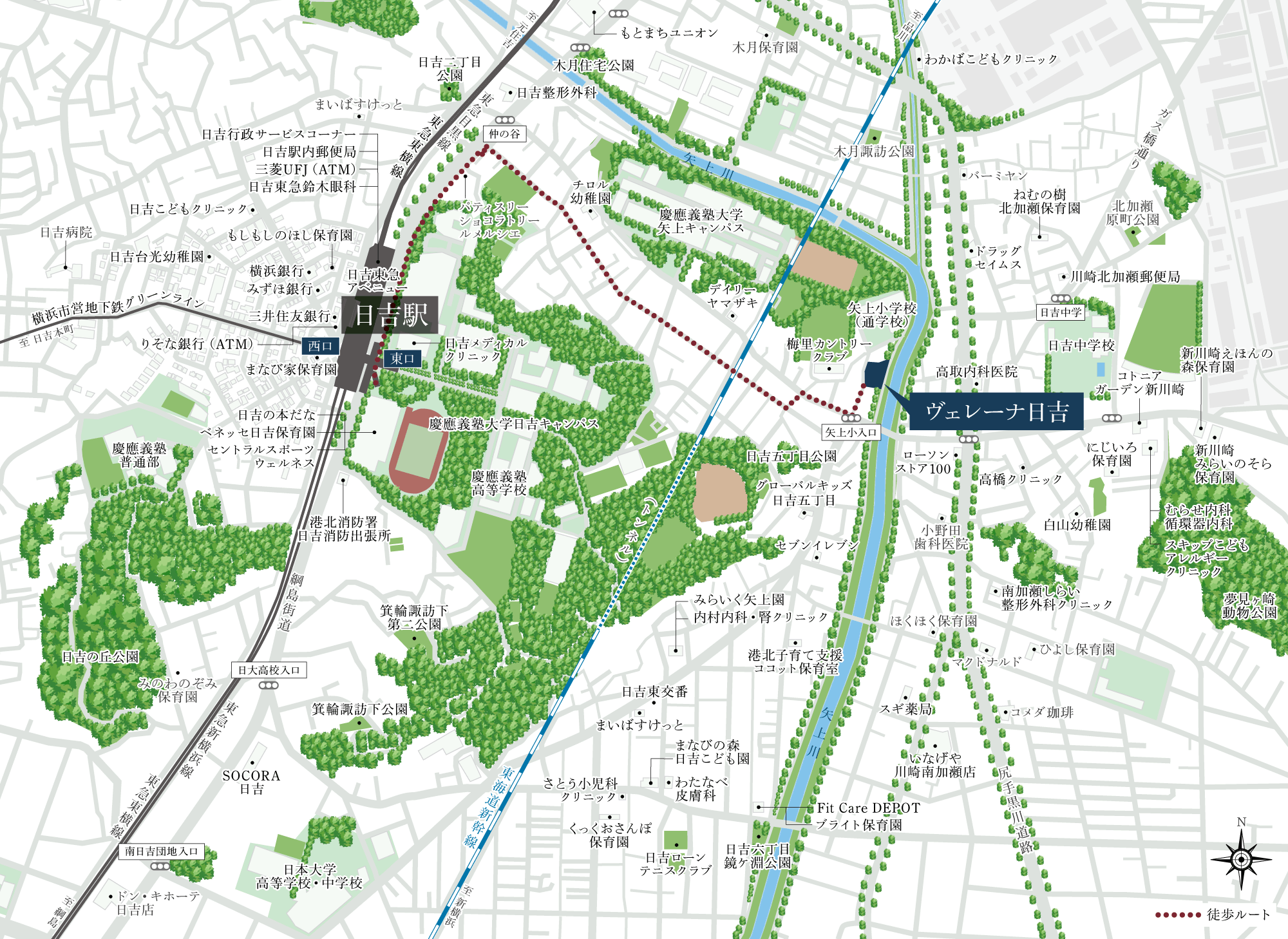 ヴェレーナ日吉 現地案内図