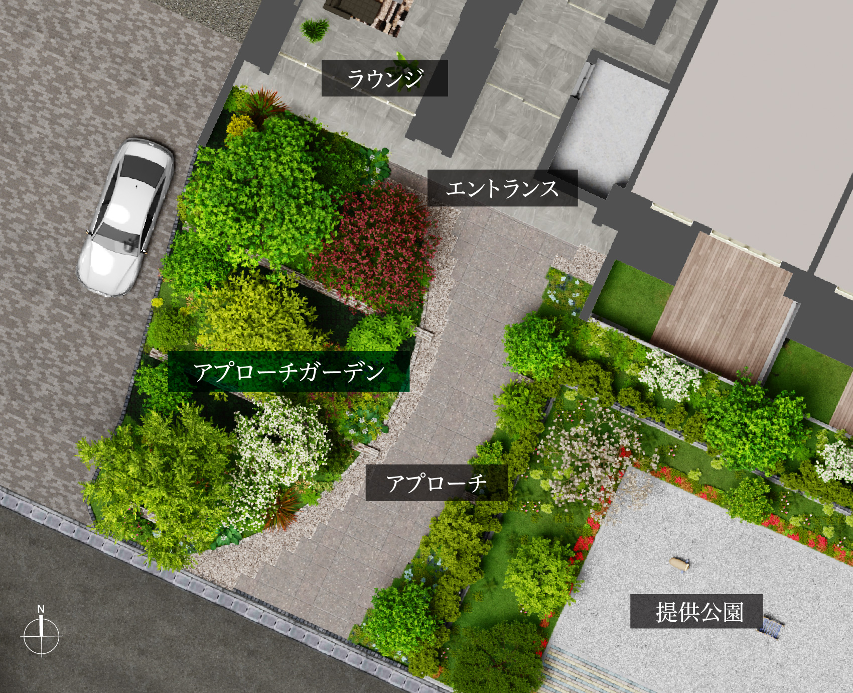敷地配置図完成予想CG