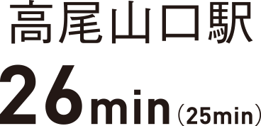高尾山口駅26min（25min）