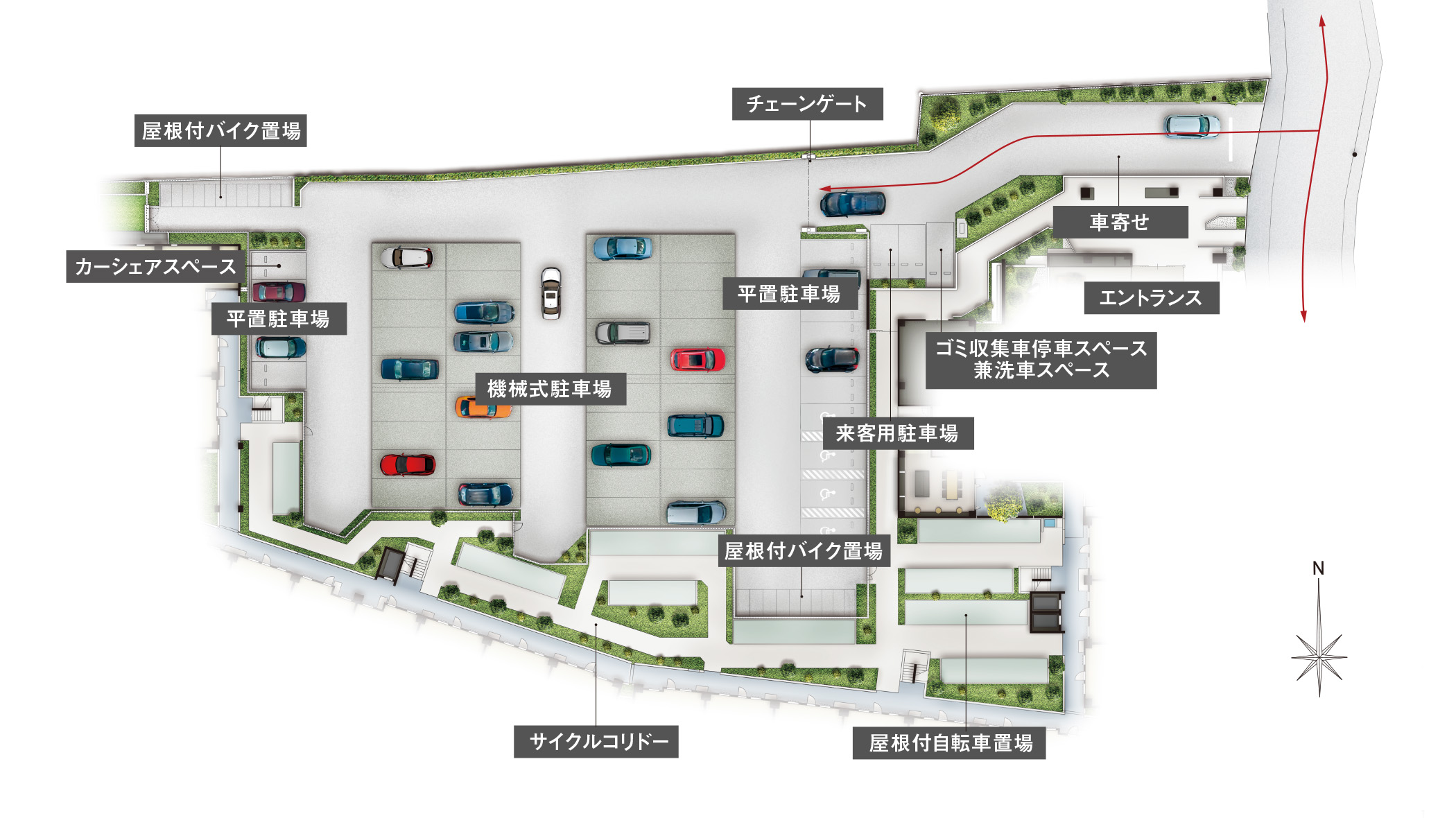 敷地配置概念イラスト