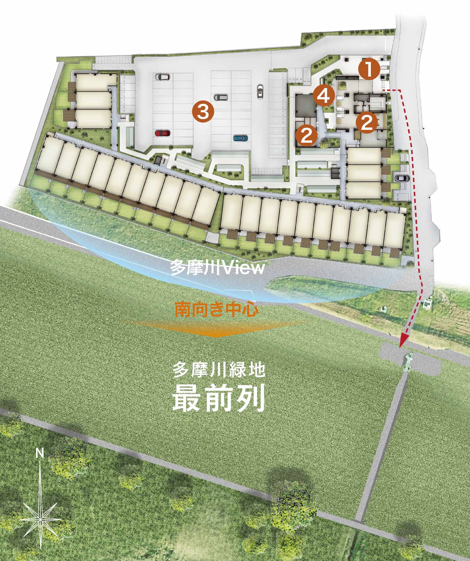 敷地配置概念イラスト