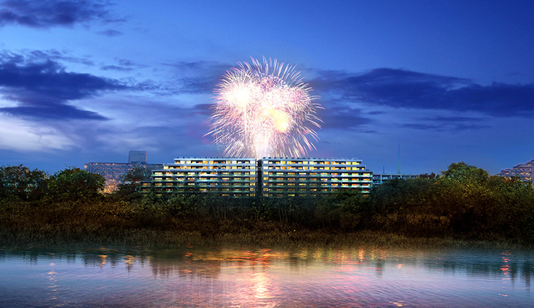 外観完成予想CG（夜景）