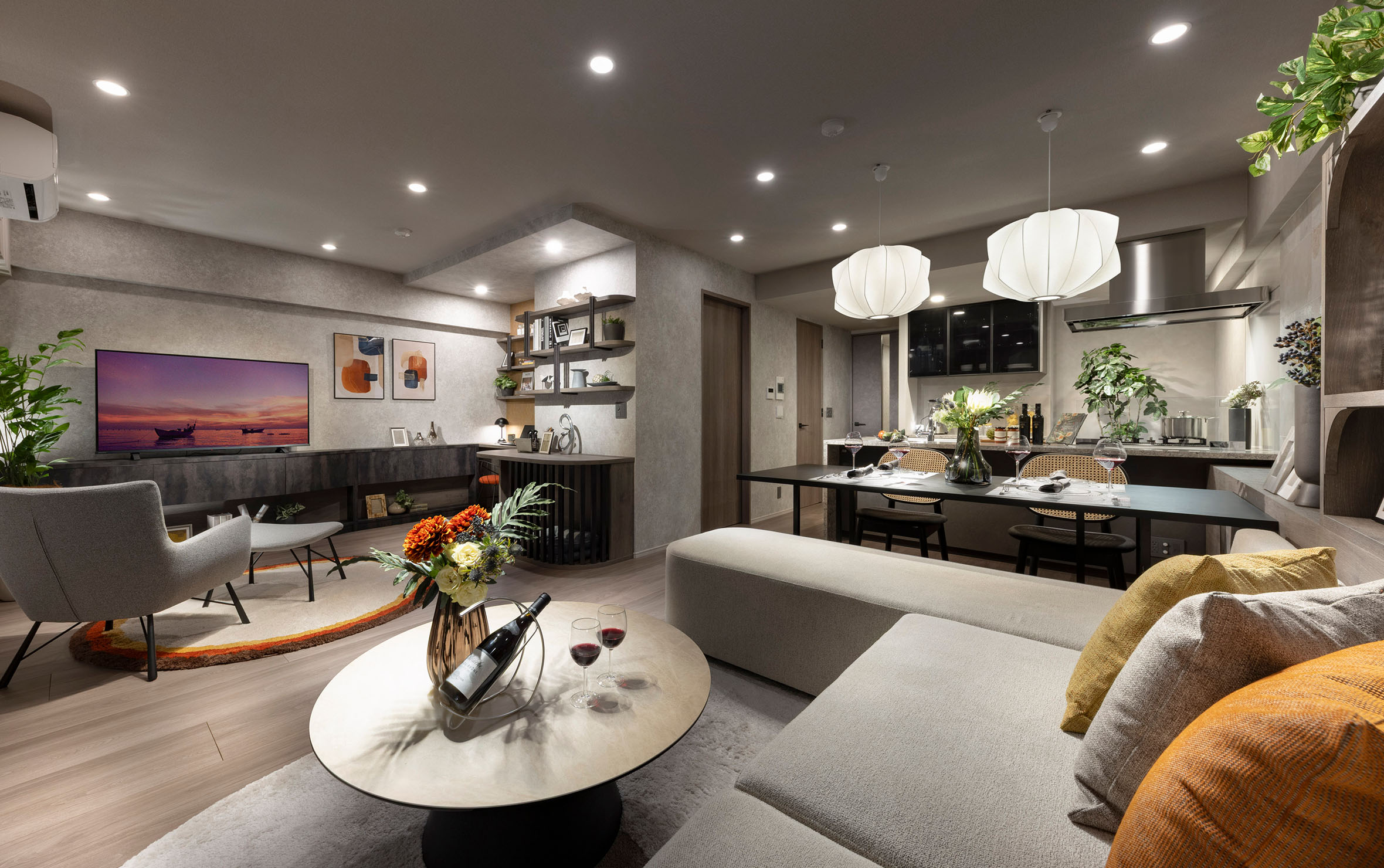 Living Dining Kitchen