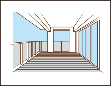 オープンエアリビングバルコニー