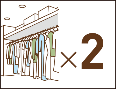 2つのビッグウォークインクロゼット