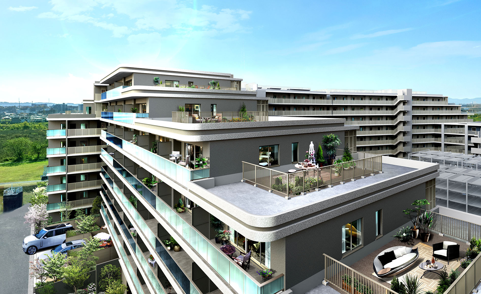 ルーフバルコニー完成予想CG