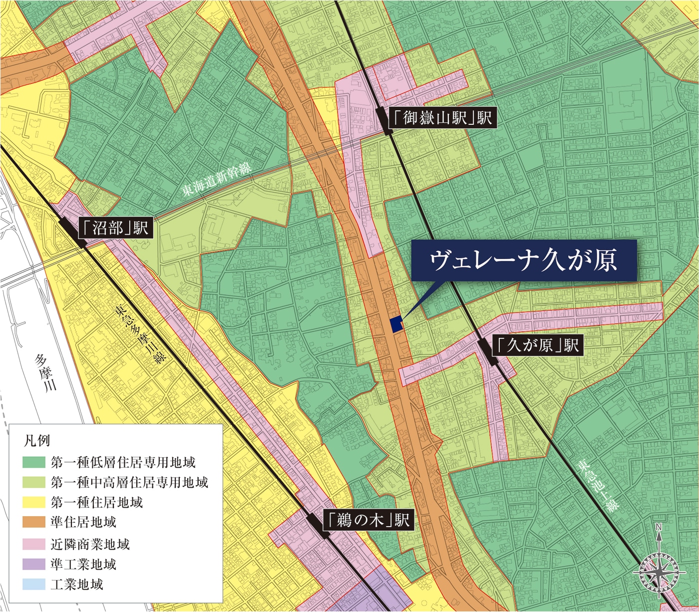 用途地域概念図
※出典元/大田区ホームページ