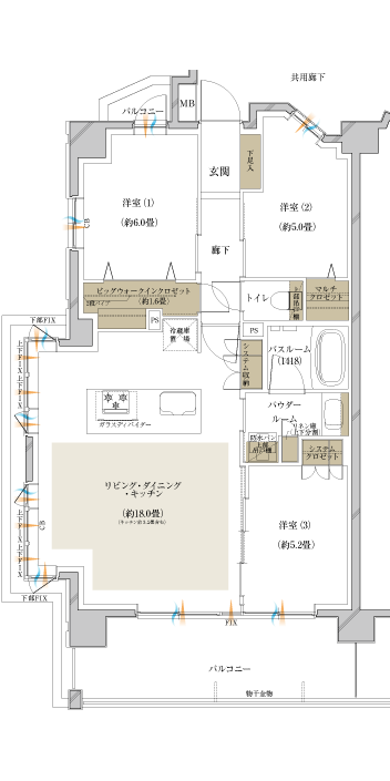 L TYPE 間取り図