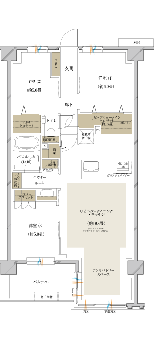 S TYPE 間取り図