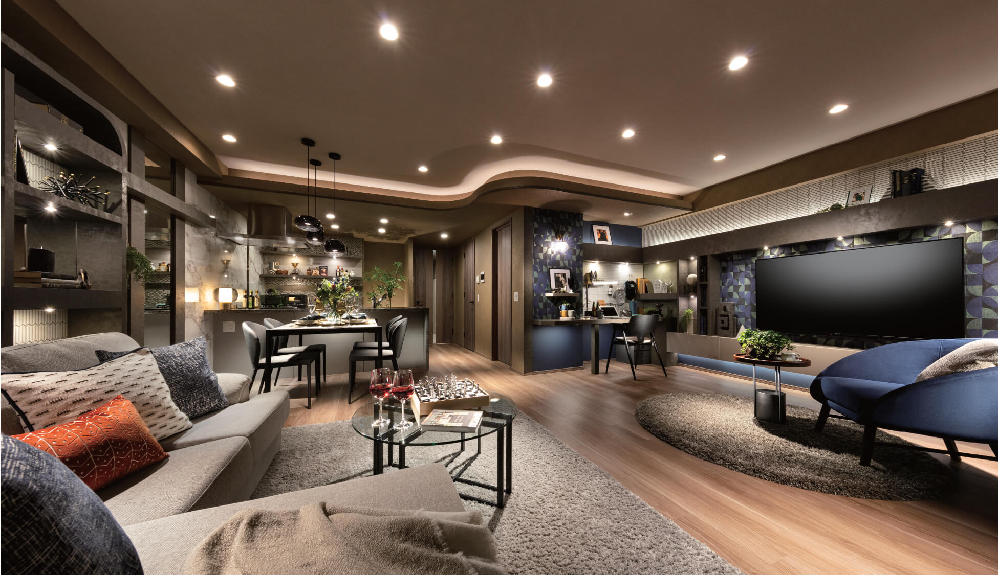 Living Dining Kitchen