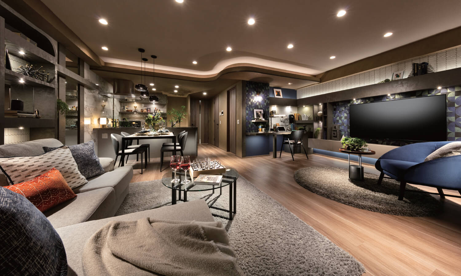 Living Dining Kitchen