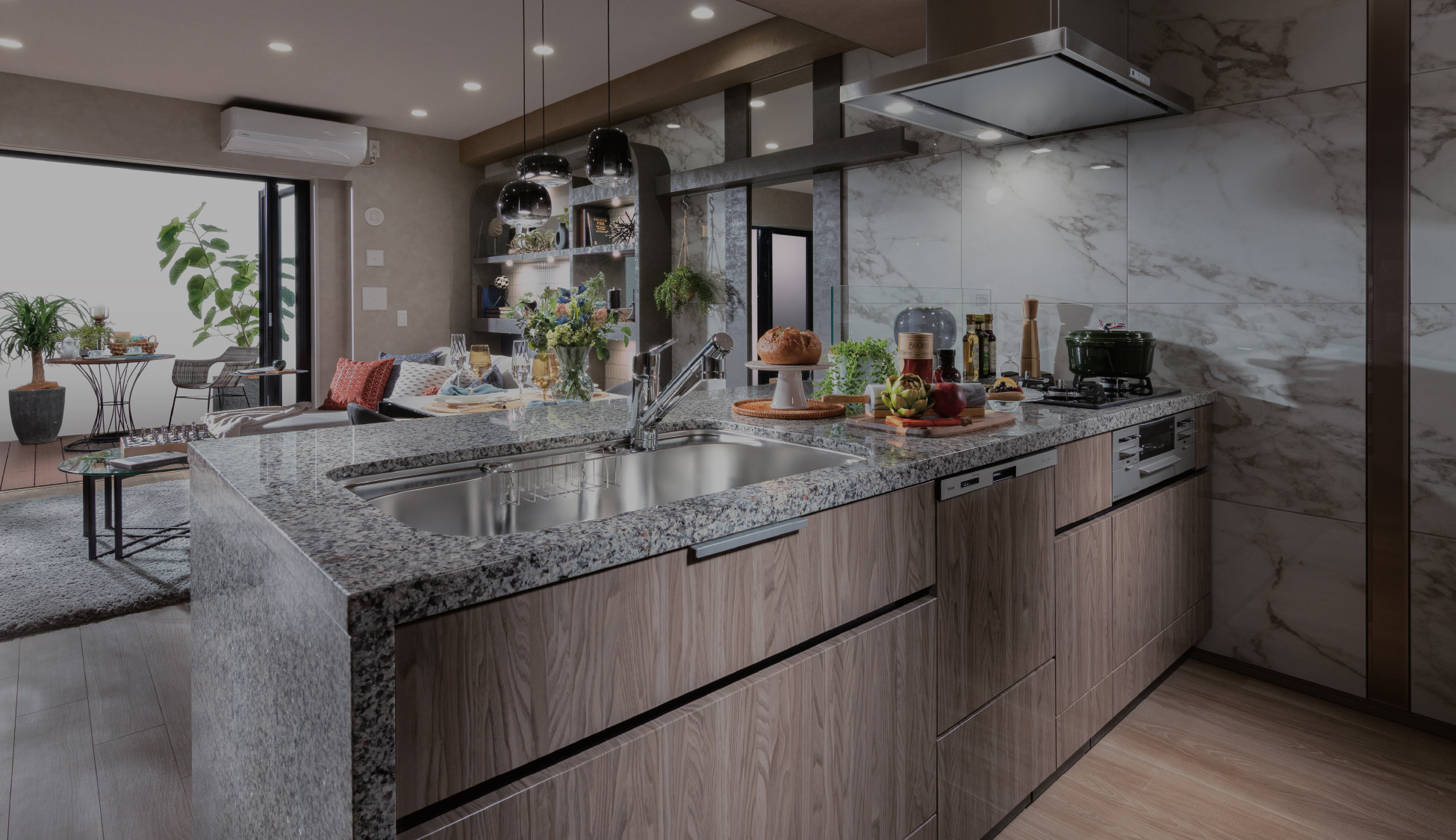 Living Dining Kitchen