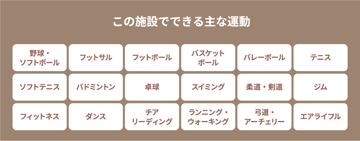この施設でできる運動