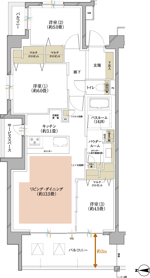 A type 間取り図
