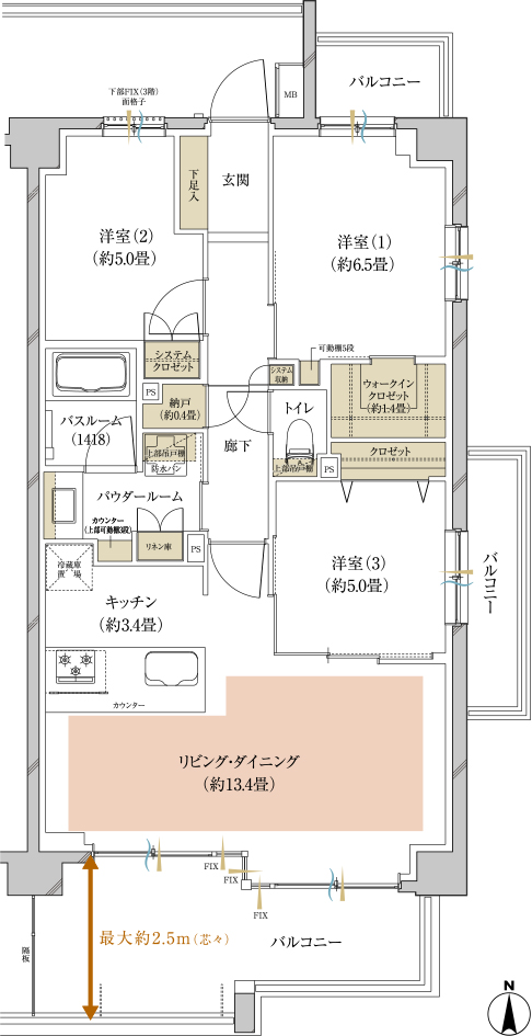P type 間取り図