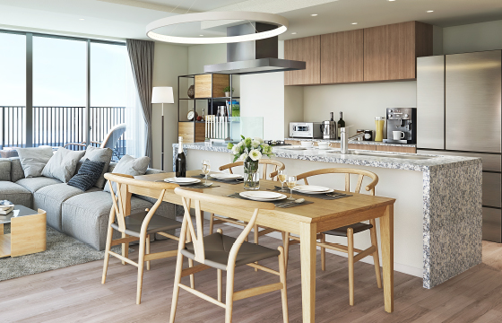 リビング・ダイニング・キッチン（Vrタイプ）完成予想CG