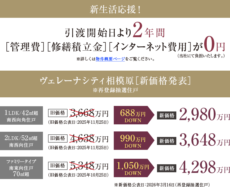 ヴェレーナシティ相模原［新価格発表］