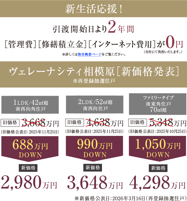 ヴェレーナシティ相模原［新価格発表］