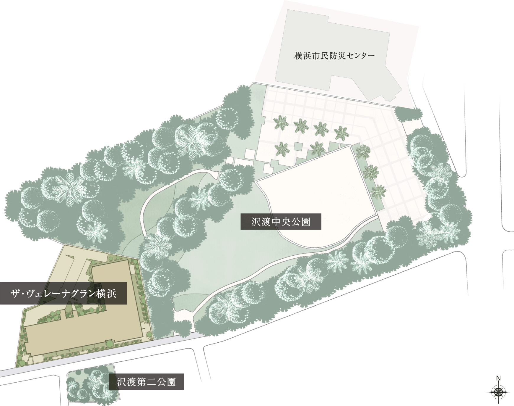 沢渡中央公園マップ